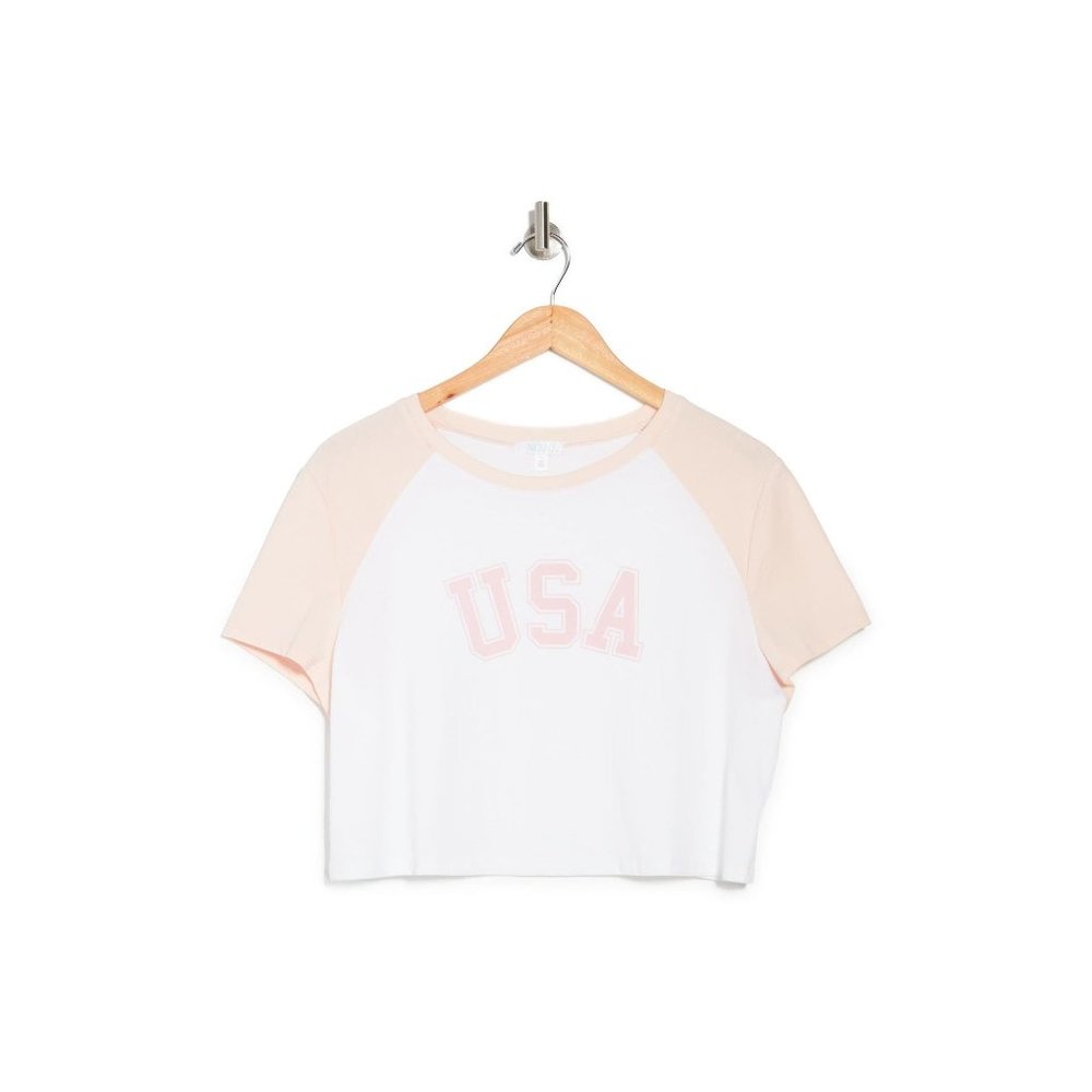 Abound USA raglan pink creole t-shirt sz Small